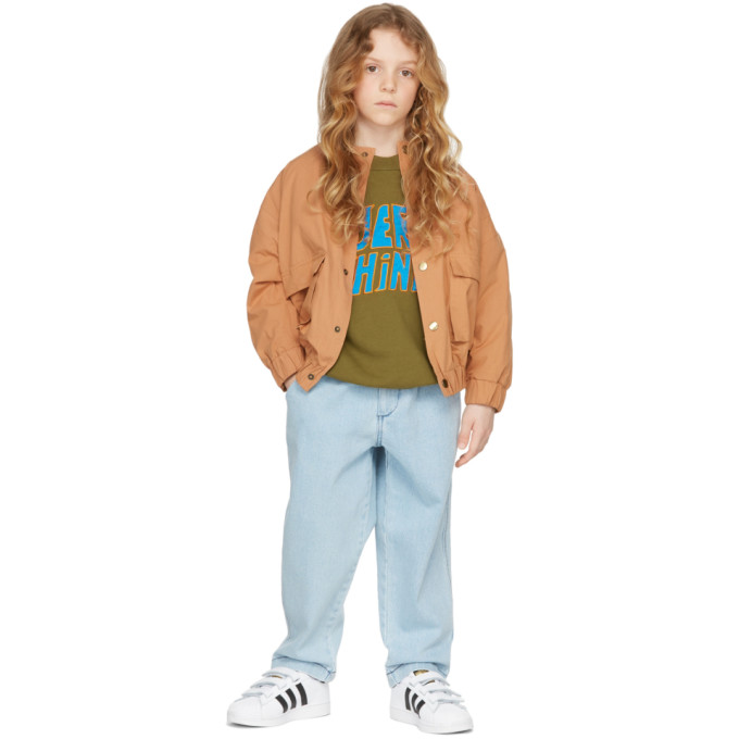 Repose Ams Kids Blue Denim Chino Trousers In Light Ocean Blue