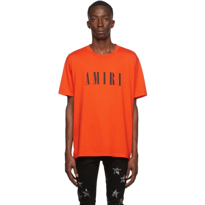 Amiri Orange Core Logo T-shirt In 