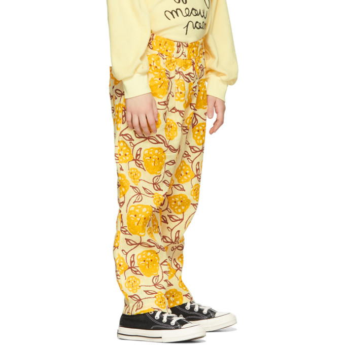 Shop Weekend House. Kids Yellow Linen Mimosa Trousers In Soft Yellow