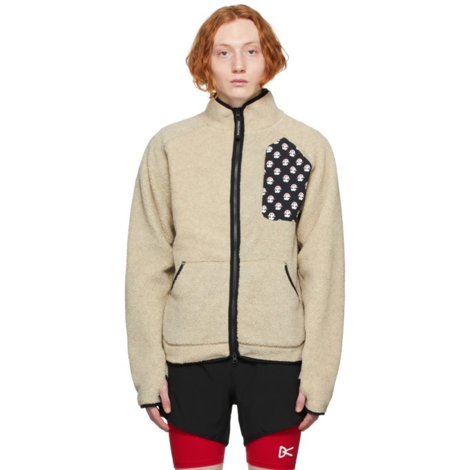 DISTRICT VISION BEIGE GREG CABIN ZIP-UP SWEATER