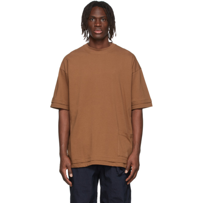 The Viridi-anne Brown Layered Loose T-shirt