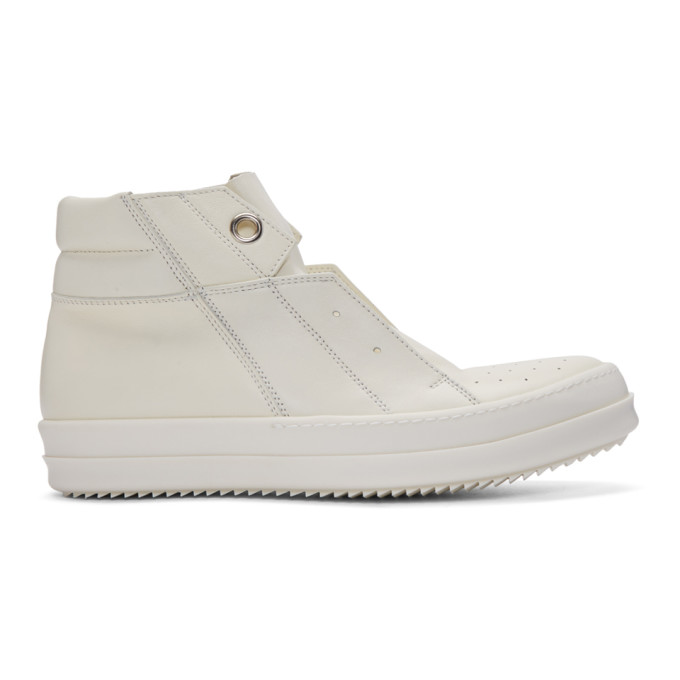 RICK OWENS Ivory Island Dunk High-Top Sneakers