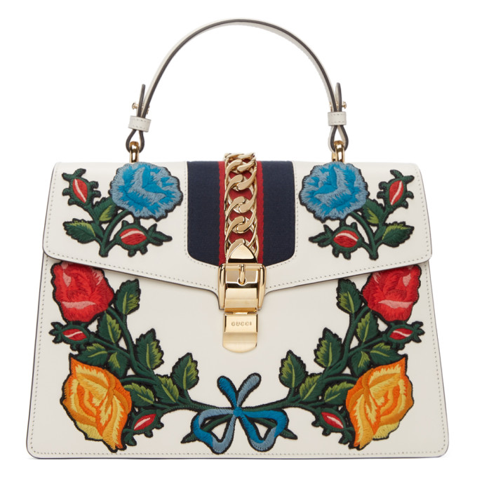 Gucci White Medium Sylvie Bag