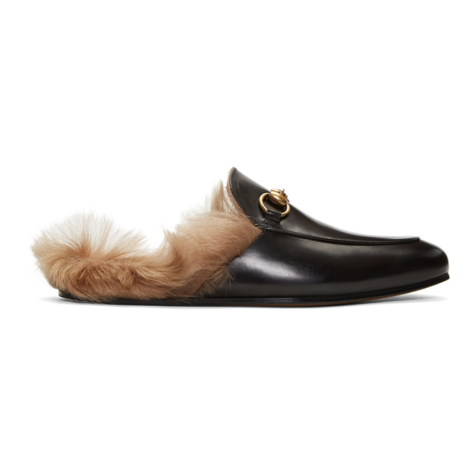 Gucci Black Princetown Slip-On Loafers