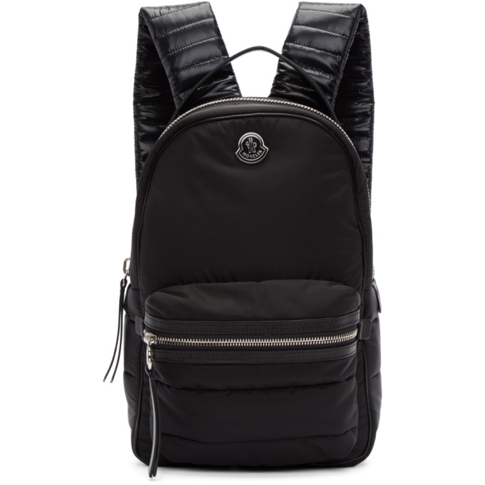 Moncler Black Nylon Georgette Backpack