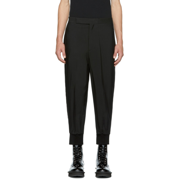 NEIL BARRETT NEIL BARRETT BLACK OVERSIZED CUFF TROUSERS