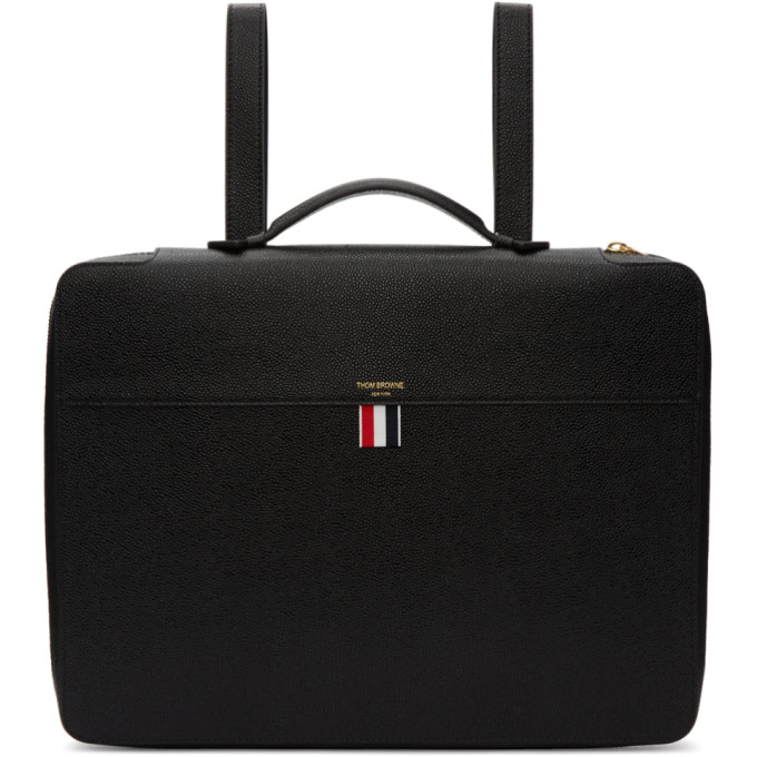 Thom Browne Black Folio Briefcase