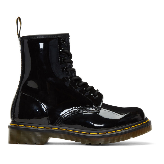 Dr. Martens Black Patent 1460 Boots