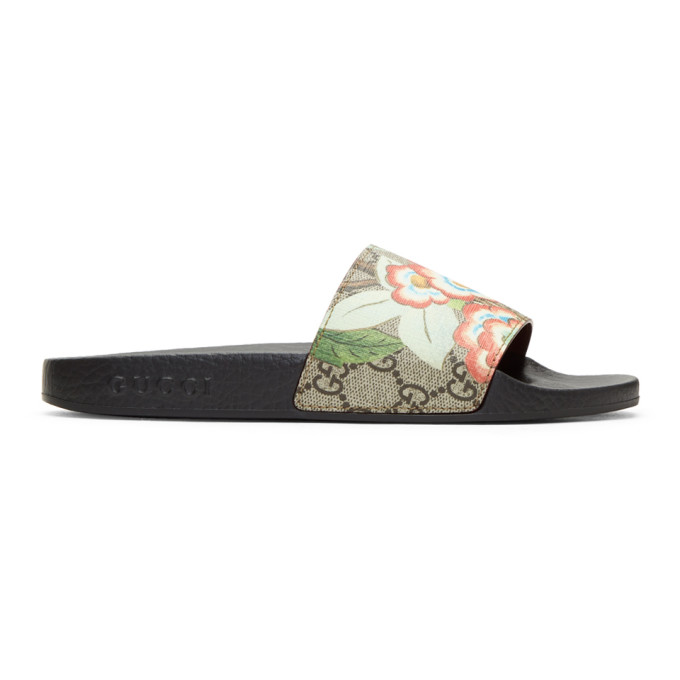 Gucci Multicolor GG Supreme Tian Slides