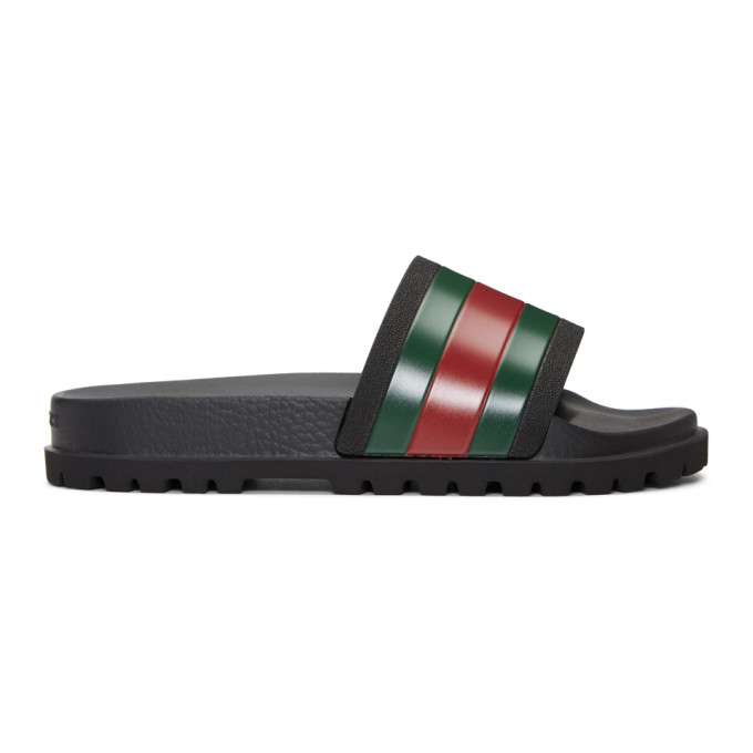 Gucci Black Pursuit Treck Slides