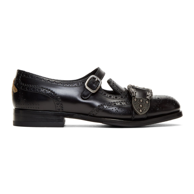 Gucci Black Queercore Brogue Monkstraps