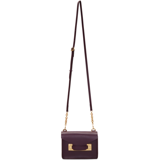Sophie Hulme Burgundy Nano Milner Crossbody Bag