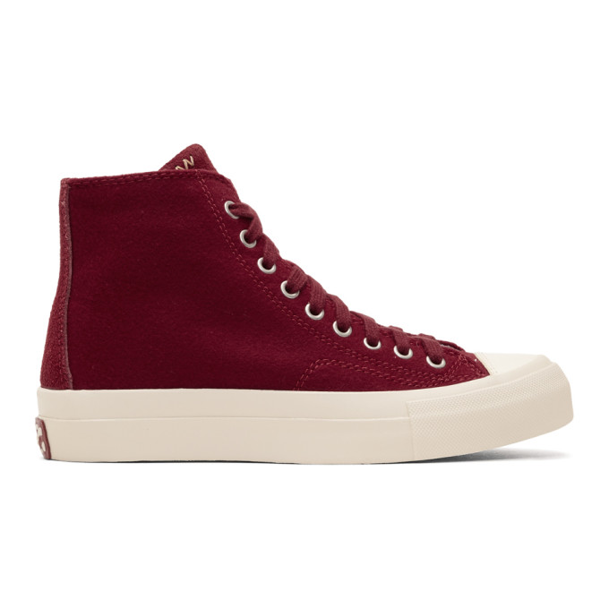 Visvim Burgundy Skagway High-Top Sneakers