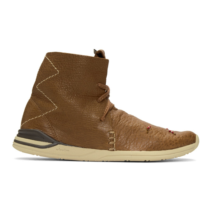 Visvim Brown Huron Moc High-Top Sneakers