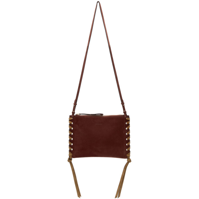 Isabel Marant Burgundy Suede Kemos Bag