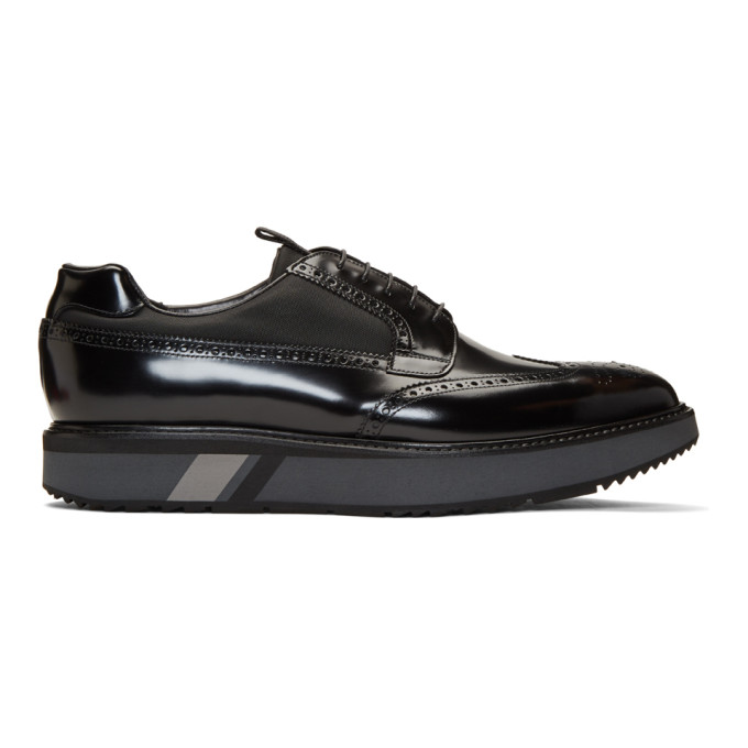 Prada Black Wingtip Creeper Brogues