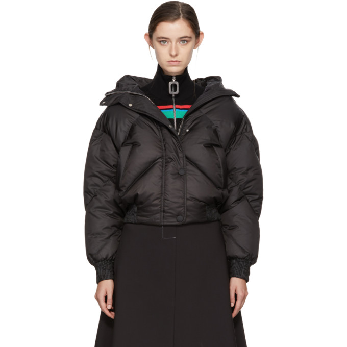 Ienki Ienki Black Down Dunlop Short Hooded Jacket