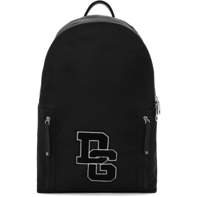 Dolce & Gabbana Black Logo Varsity Backpack