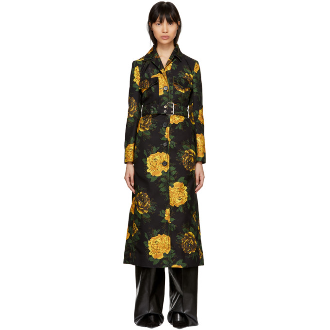 Kwaidan Editions Multicolor Floral Print Trench Coat