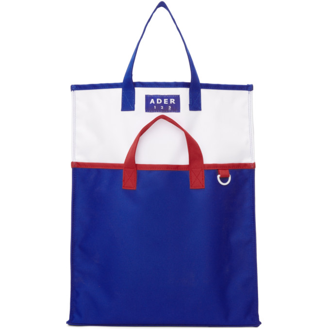 ADER error Blue & White Twin Tote