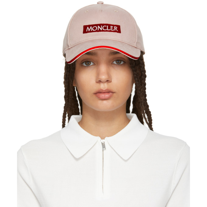 moncler logo patch cap