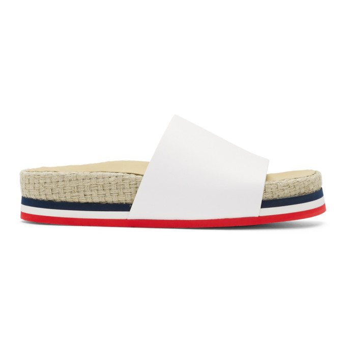 Moncler White Evelyne Slides