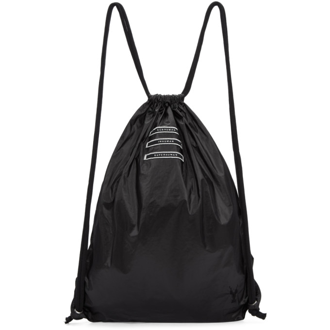 Rick Owens Drkshdw Black Drawstring Backpack