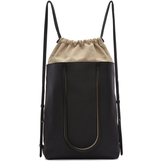 Maison Margiela Black Leather Backpack