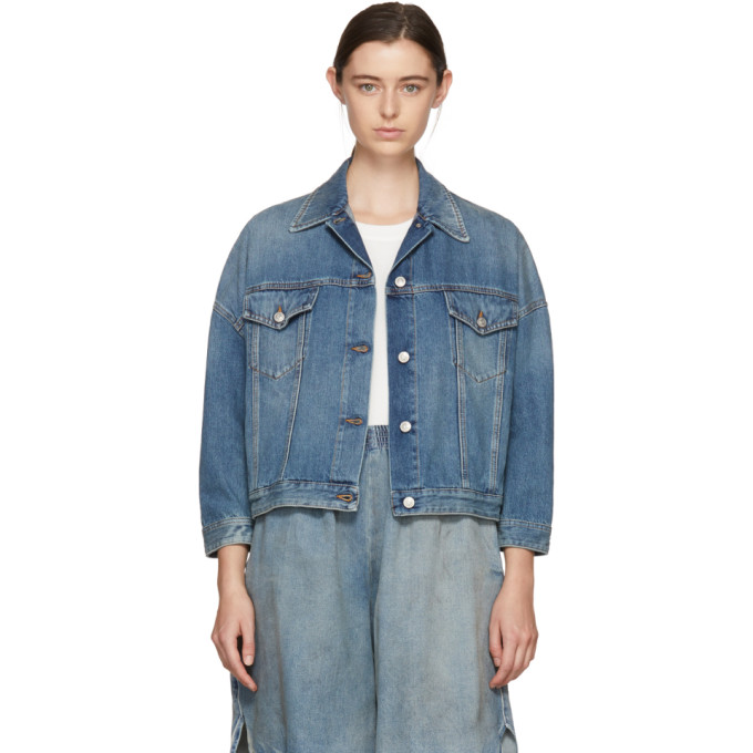 MM6 Maison Martin Margiela Blue Oversized Jacket