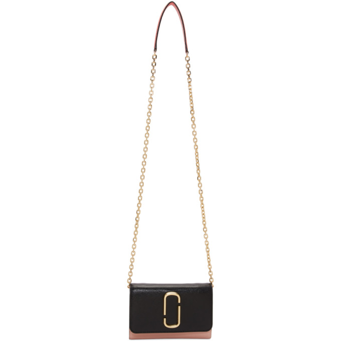 Marc Jacobs Black & Pink Chain Snapshot Bag