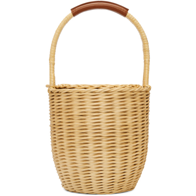A.P.C. Beige Woven Basket Jeanne Bag