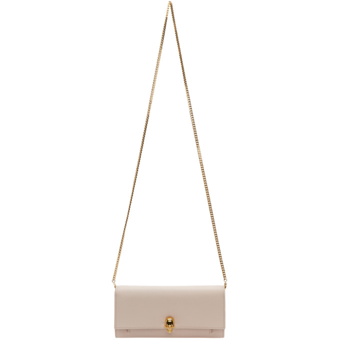 Alexander McQueen Pink Skull Wallet Chain Bag