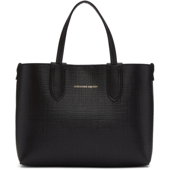 Alexander McQueen Black Mini Shopper Tote