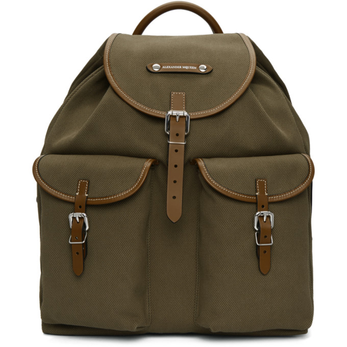 Alexander McQueen Green Small Hiking Backpack