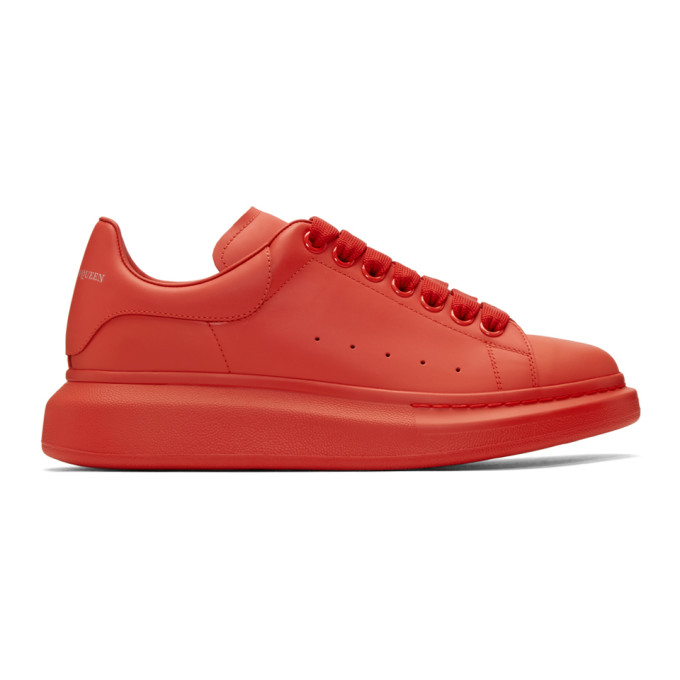 Alexander McQueen Red Oversized Sneakers