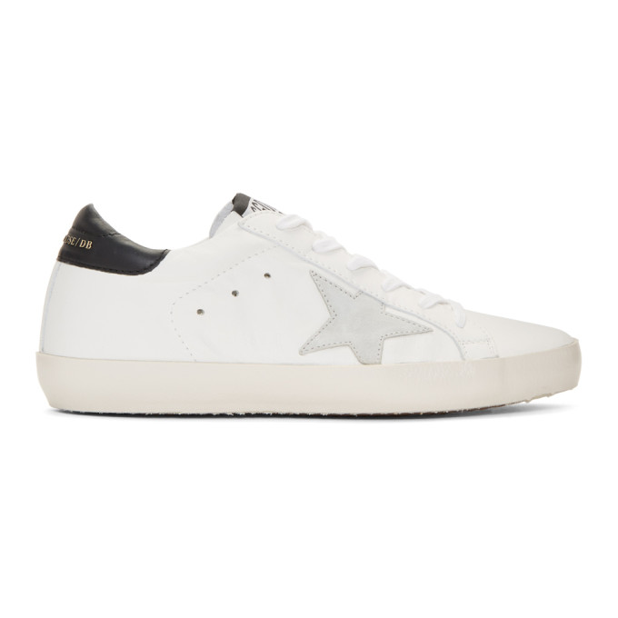 Golden Goose White & Black Superstar Sneakers