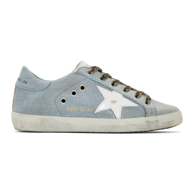 Golden Goose Blue Denim Superstar Sneakers