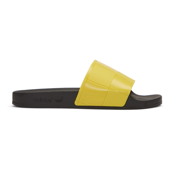 yellow adidas slides