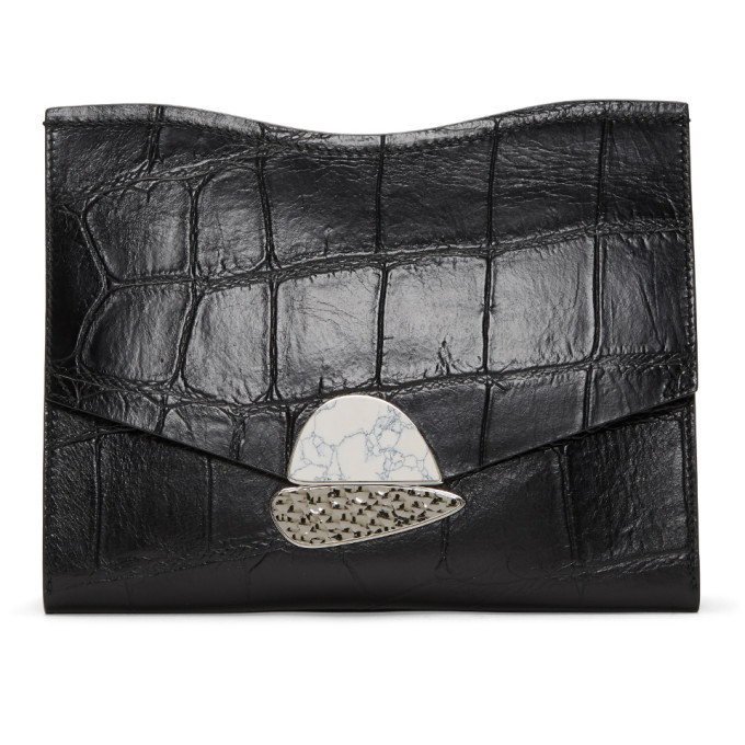 Proenza Schouler Black Medium Curl Clutch