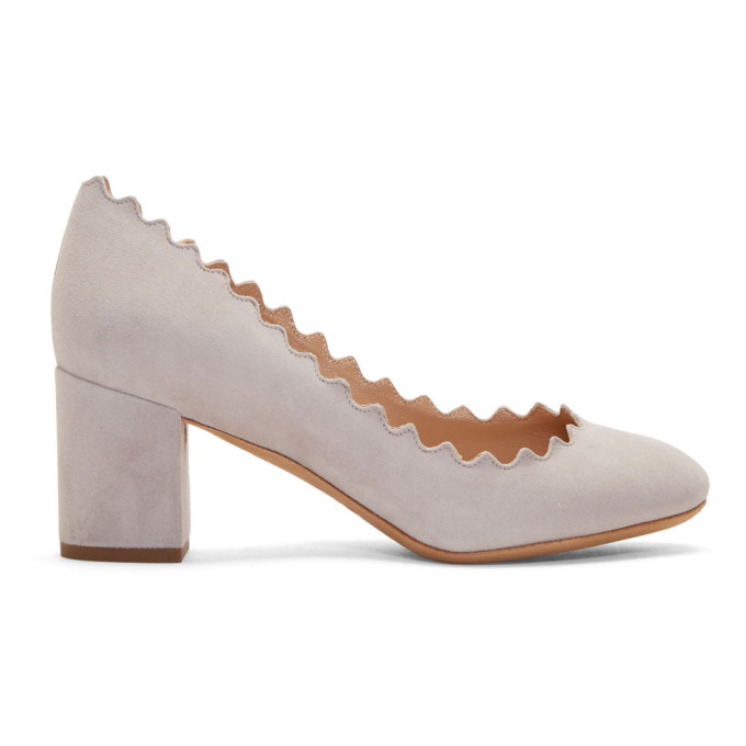Chloe Grey Suede Lauren Heels
