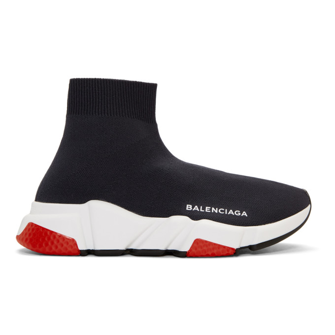 Balenciaga Navy Speed High-Top Sneakers