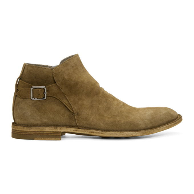 Officine Creative Brown Suede Standard 16 Boots