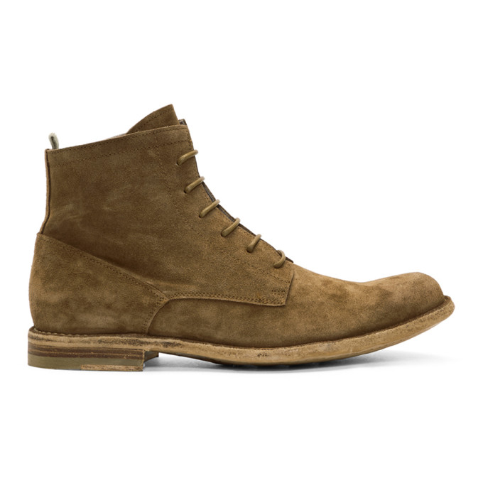Officine Creative Tan Suede Ideal 19 Boots