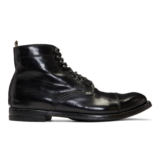 Officine Creative Black Anatomia 16 Boots