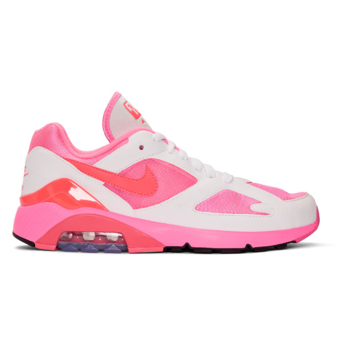 Comme des Garcons Homme Plus White & Pink Nike Edition Air Max 180 Sneakers