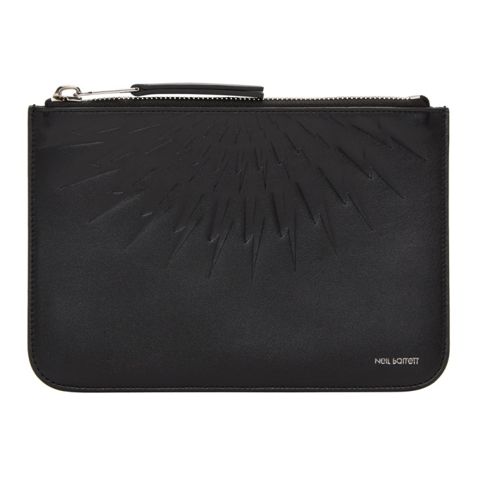 Neil Barrett Black Medium Zip Pouch