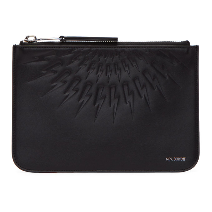 Neil Barrett Black Thunderbolt Pouch