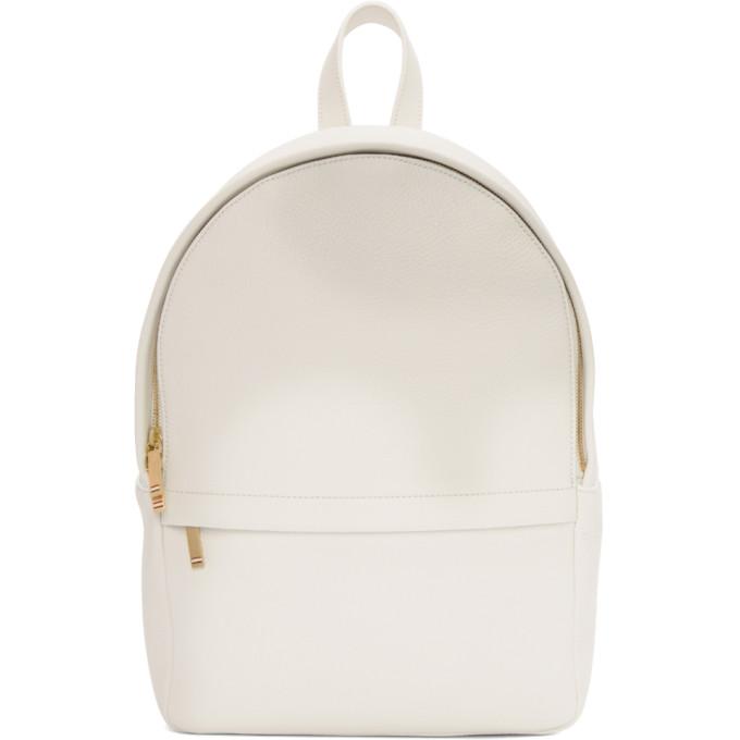 Thom Browne White Small Unstructured Backpack