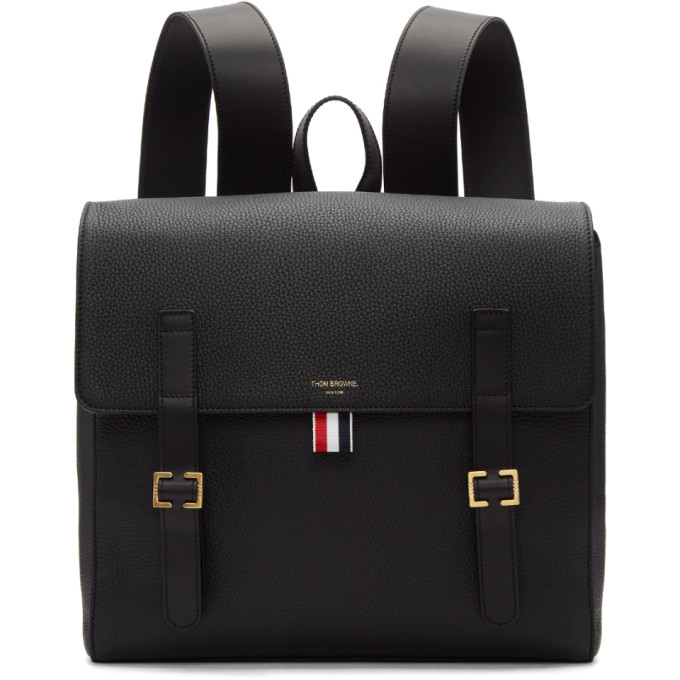 Thom Browne Black Unstructured Book Backpack