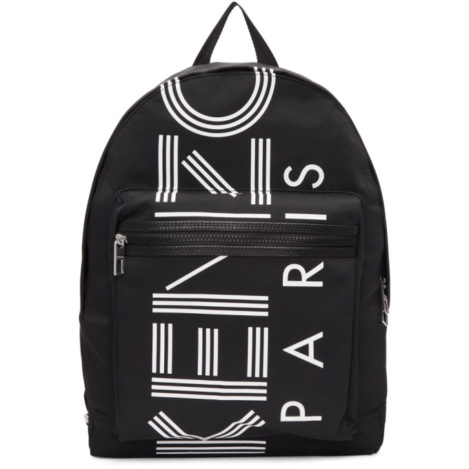 Kenzo Black Logo Backpack